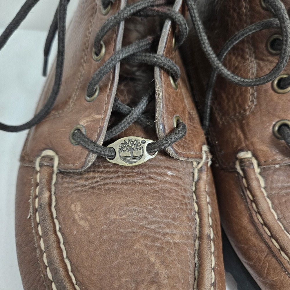 Vintage 1990's Y2K Leather Timberland Womens Brown Chukka Style Boots Size 7.5M* - Picture 6 of 9